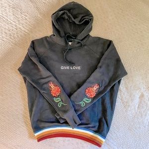 Spiritual Gangster Give Love Embroidered Hoodie